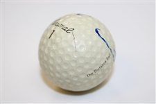 Arnold Palmer Signed Personal Logo 1 Golf Ball - Signed in Blue JSA ALOA