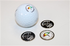 Four (4) Arnold Palmer Items -  Latrobe & 'Member of Arnie's Army'(x2) Ball Markers Plus Logo Golf Ball