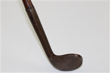 Circa 1850 Track Iron with Small Circular 2 x 2 Head 