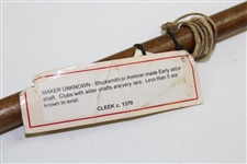 Circa 1870 Unknown Maker Cleek with Rare Alder Shaft 