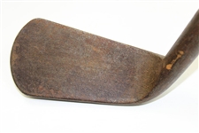 Circa 1860 Unknown Maker Bunker Iron with Deep Concave Face 