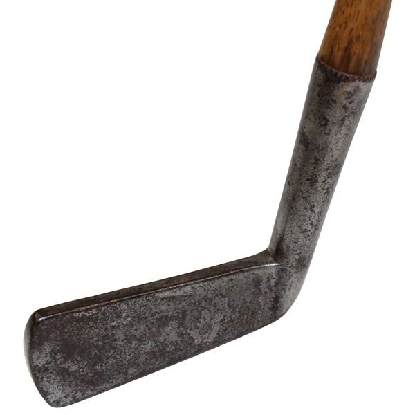 Circa 1850-1860 Unknown Maker Squarish Toe Dual Sided Putter with Shark Teeth Nicking 