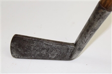 Circa 1850-1860 Unknown Maker Squarish Toe Dual Sided Putter with Shark Teeth Nicking 