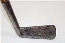 Circa 1850-1860 Unknown Maker Squarish Toe Dual Sided Putter with Shark Teeth Nicking 