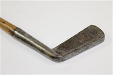 Circa 1850-1860 Unknown Maker Squarish Toe Dual Sided Putter with Shark Teeth Nicking 