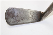 Circa 1870-1875 Smooth Face Lofting Iron with Shaft Stamp 