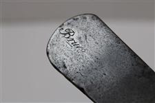 Circa 1860 Unknown Maker Iron with 'Bruce' Script on Face