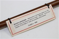 Circa 1860 Unknown Maker Iron with 'Bruce' Script on Face