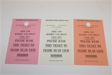 1968 US Open Oak Hill Country Club Final Rd (6/16/1968) Ticket with Three Parking Passes (Thurs., Sat., Sunday)