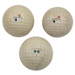 Three (3) Classic Dimple Golf Balls - Spalding Top-Flite, Tournament, & Witch
