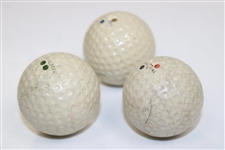 Three (3) Classic Dimple Golf Balls - Spalding Top-Flite, Tournament, & Witch
