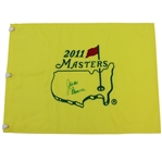 Jack Burke 1956 Masters Champion Signed 2011 Masters Embroidered Flag JSA ALOA