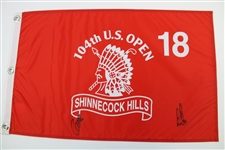 Five (5) Signed US Open Embroidered & Screen Flags JSA ALOA