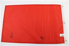 Five (5) Signed US Open Embroidered & Screen Flags JSA ALOA