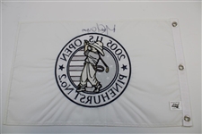 Five (5) Signed US Open Embroidered & Screen Flags JSA ALOA