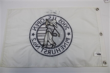 Five (5) Signed US Open Embroidered & Screen Flags JSA ALOA