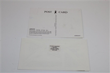 Jean van de Velde Signed 1999 OPEN Sunday Order Sheet, Badge & Two Comm. Postcards JSA ALOA
