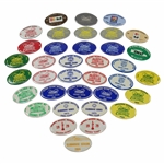 Thirty-Six (36) Colonial National Invitation Badges from Various Years Inc. Womens US Open