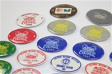 Thirty-Six (36) Colonial National Invitation Badges from Various Years Inc. Women's US Open