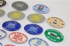 Thirty-Six (36) Colonial National Invitation Badges from Various Years Inc. Women's US Open