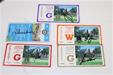 Eight (8) Signed PGA Championship Tickets, Pamphlets, & Scorecards - Various Years JSA ALOA