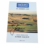Jack Nicklaus Signed 1995 OPEN Championship at St. Andrews Sunday Order of Play JSA ALOA
