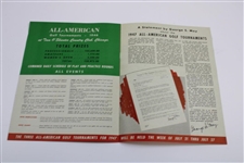 1946 The All-American Golf Tournaments Program - Professional/Amateur/Women's Open