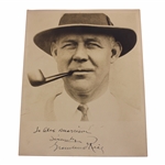 Grantland Rice Signed Alex Morrison Photo to Alex Morrison! JSA ALOA
