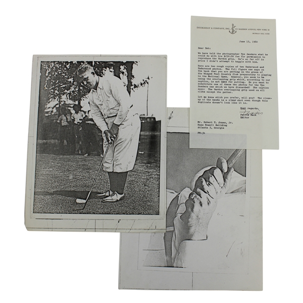 1960 Letter to Bobby Jones Concerning Vardon Overlapping Grip Photo From Ferris Mack