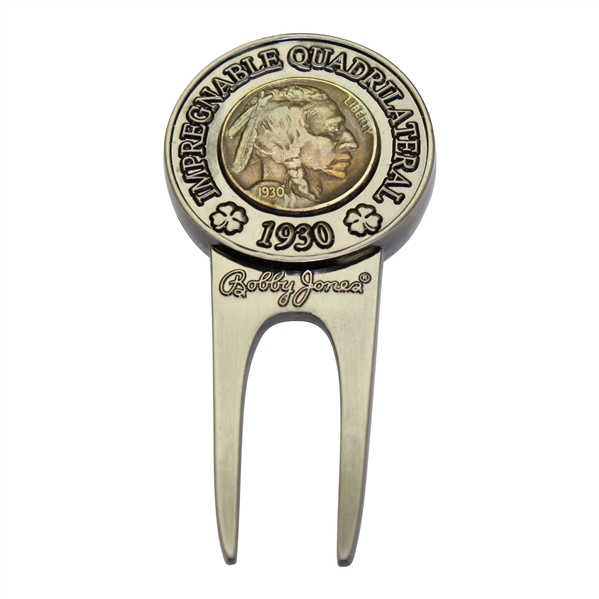 Bobby Jones Impregnable Quadrilateral 1930 Commemorative Divot Tool with Ballmark in Box