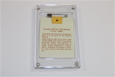 1988 Masters Tournament SERIES Badge #X2573 - Sandy Lyle Winner