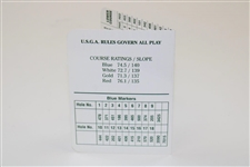 Jack Nicklaus Signed Baltusrol Golf Club Lower Course Scorecard JSA ALOA