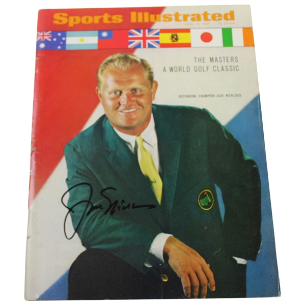 Jack Nicklaus Signed 1967 Sports Illustrated The Masters A World Golf Classic Magazine - April 16th JSA ALOA