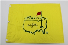 Bob Goalby Signed Masters Flag (w/Year), Sports Illustrated & ANGC Scorecard with 1968 Masters SERIES Badge JSA ALOA