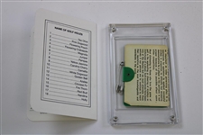 Bob Goalby Signed Masters Flag (w/Year), Sports Illustrated & ANGC Scorecard with 1968 Masters SERIES Badge JSA ALOA