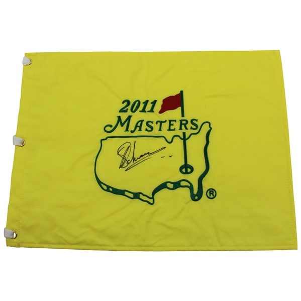Charl Schwartzel Signed 2011 Masters Tournament Embroidered Flag JSA ALOA