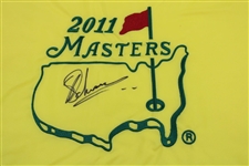 Charl Schwartzel Signed 2011 Masters Tournament Embroidered Flag JSA ALOA