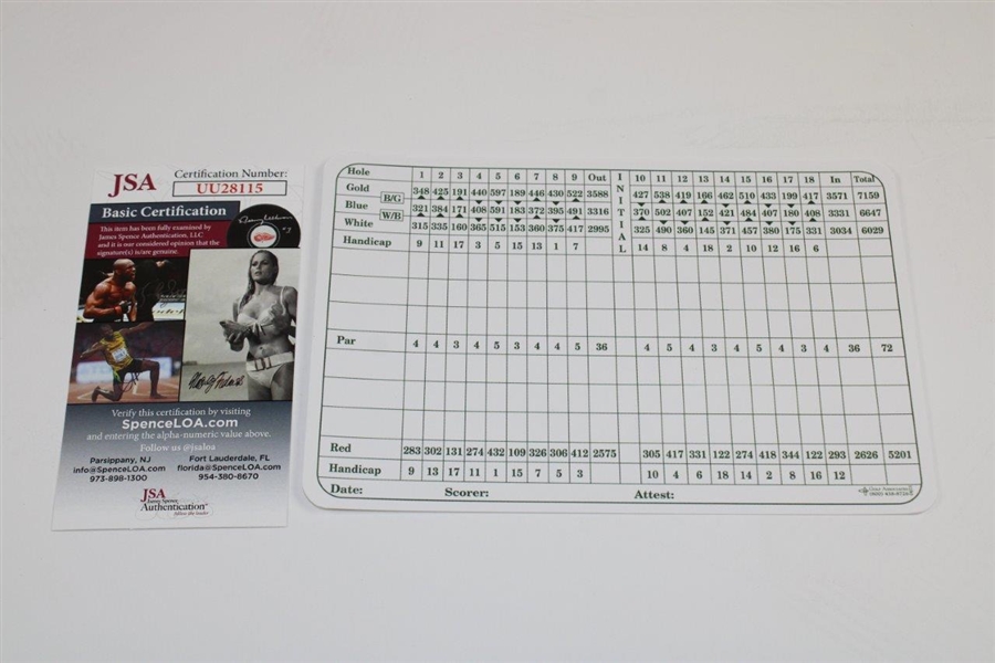 John Daly Signed Crooked Stick Golf Club Official Scorecard JSA #UU28115
