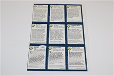 John Daly Signed Sports Illustrated Uncut Golf Card Sheet JSA #UU28280