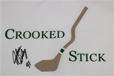 John Daly Signed Crooked Stick White Official Screen Flag with '91' JSA #UU28119