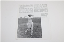 Ben Hogan Signed Black and White Holding PGA Trophy Magazine Page JSA #XX49037