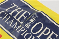John Daly Signed 1995 OPEN at St. Andrews Yellow Screen Flag JSA ALOA
