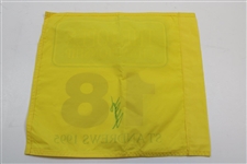 John Daly Signed 1995 OPEN at St. Andrews Yellow Screen Flag JSA ALOA