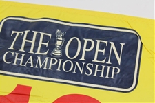 Ernie Els Signed 2002 OPEN at Muirfield Yellow Screen Flag JSA ALOA