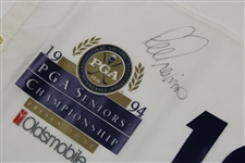Lee Trevino Signed 1994 PGA Seniors Championship White Flag JSA ALOA