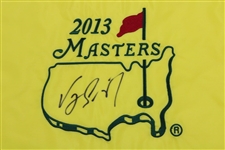 VJ Singh Signed 2013 Masters Embroidered Flag JSA ALOA