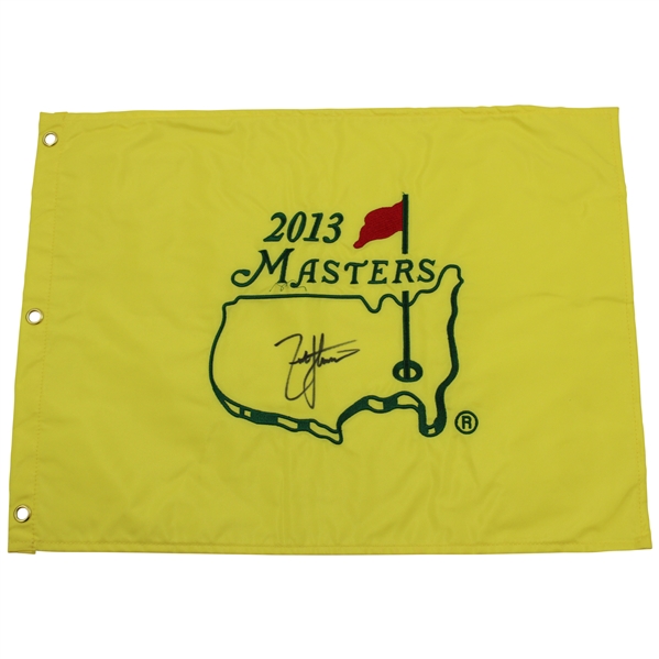 Zach Johnson Signed 2013 Masters Embroidered Flag JSA ALOA