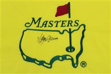 Gay Brewer Signed Undated Masters Embroidered Flag JSA ALOA