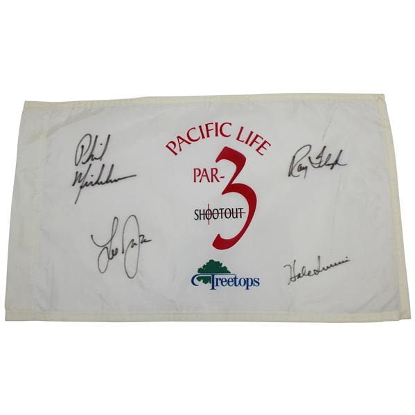 Phil Mickelson, Lee Trevino, Ray Floyd, & Hale Irwin Signed Par 3 Shootout Flag JSA ALOA
