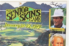 Arnold Palmer, Chi-Chi, Casper & Player Signed 1989 Senior Skins Poster JSA #B47355